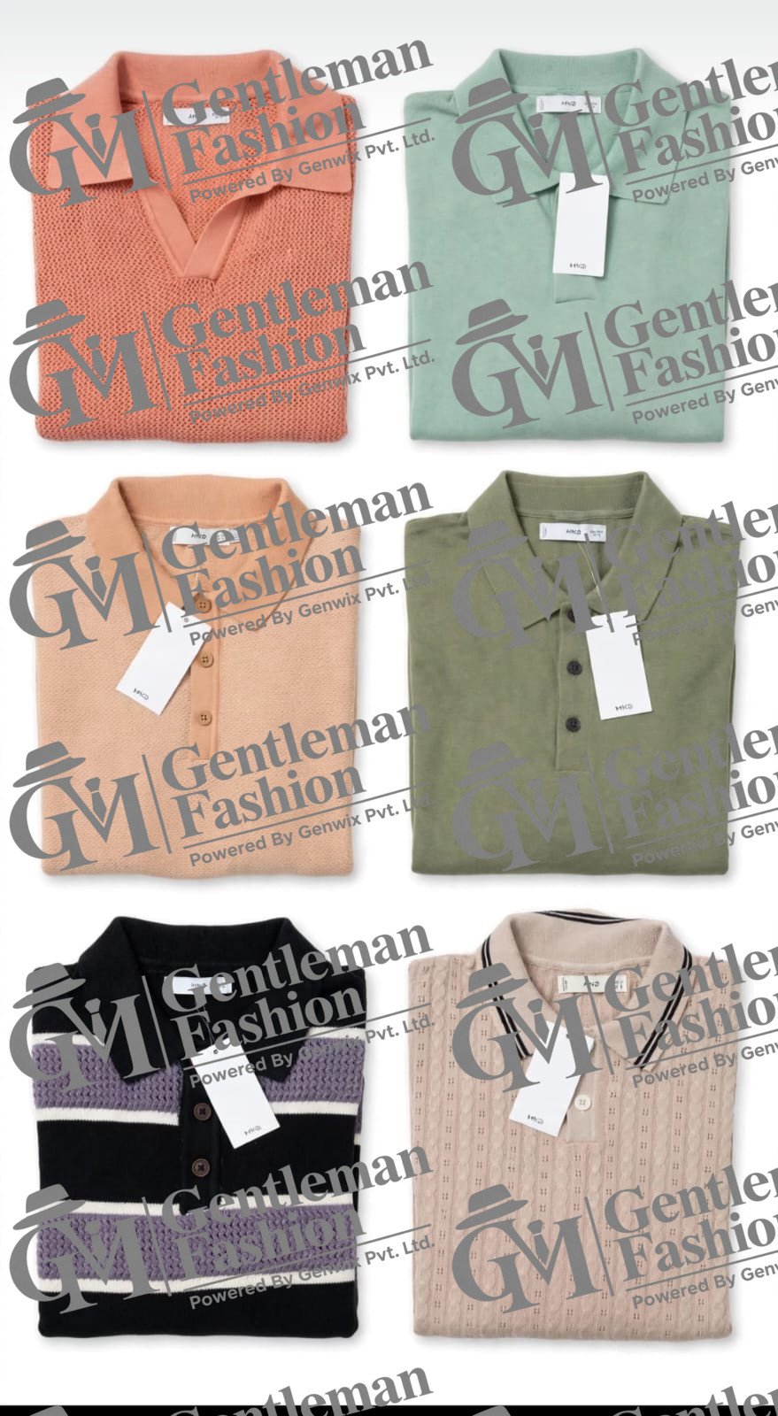 Half Sleeve Flat Knitted Collar T-Shirt